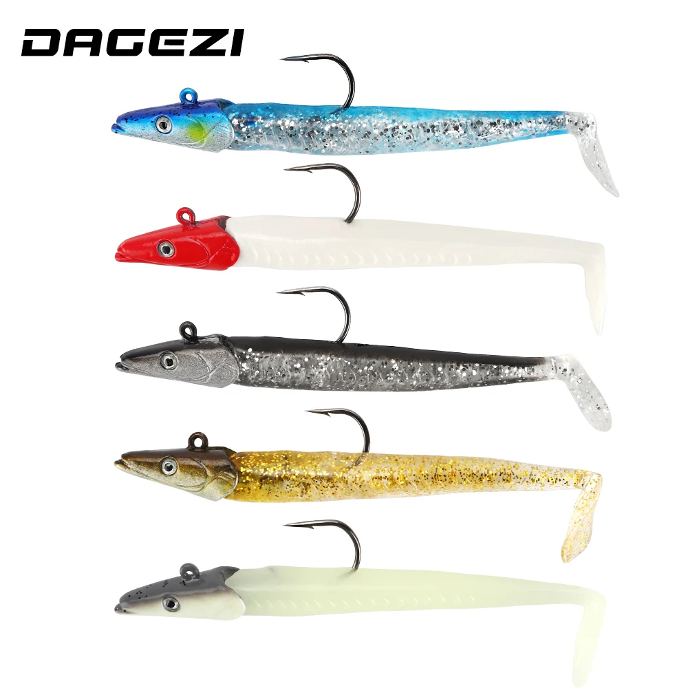 DAGEZI lead Jig Head Bait Luminous Soft Lure 11cm/22g Artificial bait Soft Swimbaits For Carp fishing Tackle Pesca
DAGEZI lead Jig Head Bait Luminous Soft Lure 11cm/22g Artificial bait Soft Swimbaits For Carp fishing Tackle Pesca