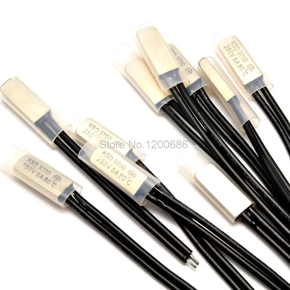 Temperature control switch KSD9700 80 degrees normally closed thermal protector / temperature controller 5A / 250V
Temperature control switch KSD9700 80 degrees normally closed thermal protector / temperature controller 5A / 250V