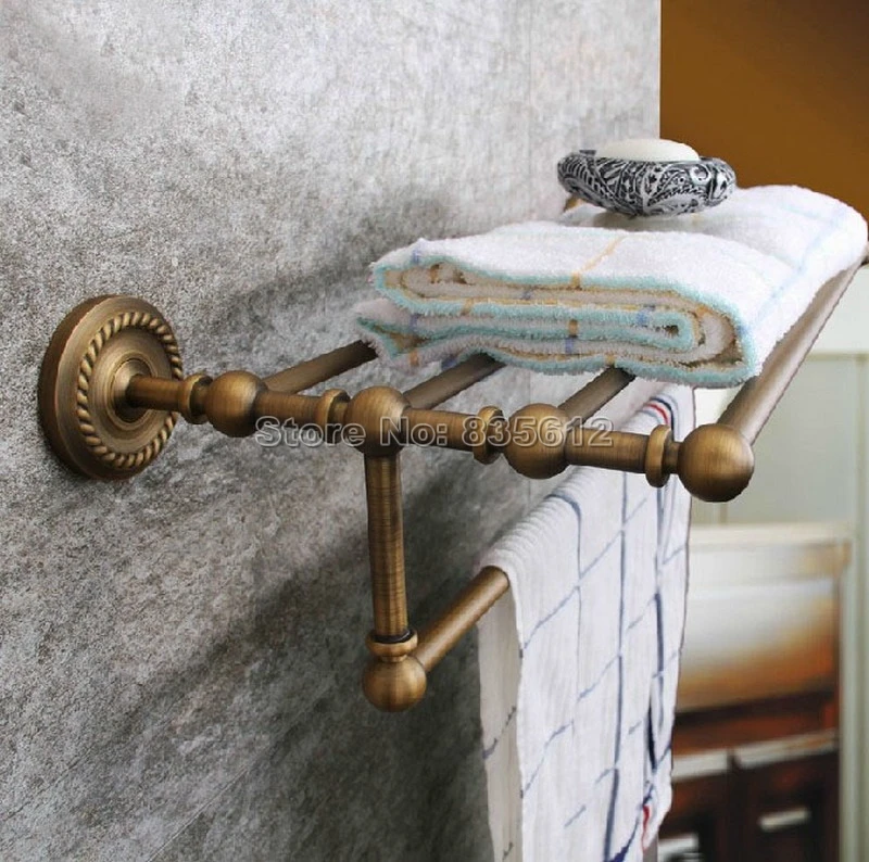 Antique Brass Wall Mounted Bathroom Shelf Towel Rack Holder With Towel Bar Retro Wba087
Antique Brass Wall Mounted Bathroom Shelf Towel Rack Holder With Towel Bar Retro Wba087