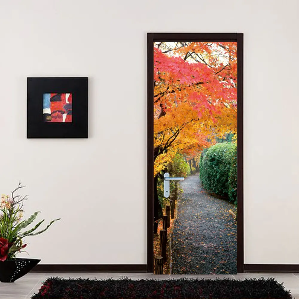 New autumn deciduous road door stickers Glass window stickers Creative wooden door renovation wall stickers
New autumn deciduous road door stickers Glass window stickers Creative wooden door renovation wall stickers