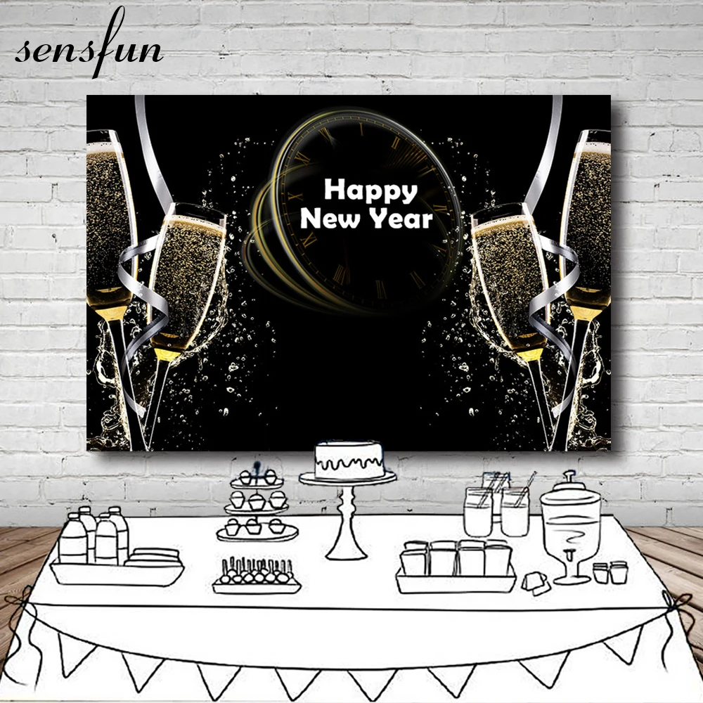 Photography Backgrounds For Happy New Year 2019 Black Gold Glitter Champagne Backdrop For Photo Studio Customized 7x5ft Vinyl
Photography Backgrounds For Happy New Year 2019 Black Gold Glitter Champagne Backdrop For Photo Studio Customized 7x5ft Vinyl