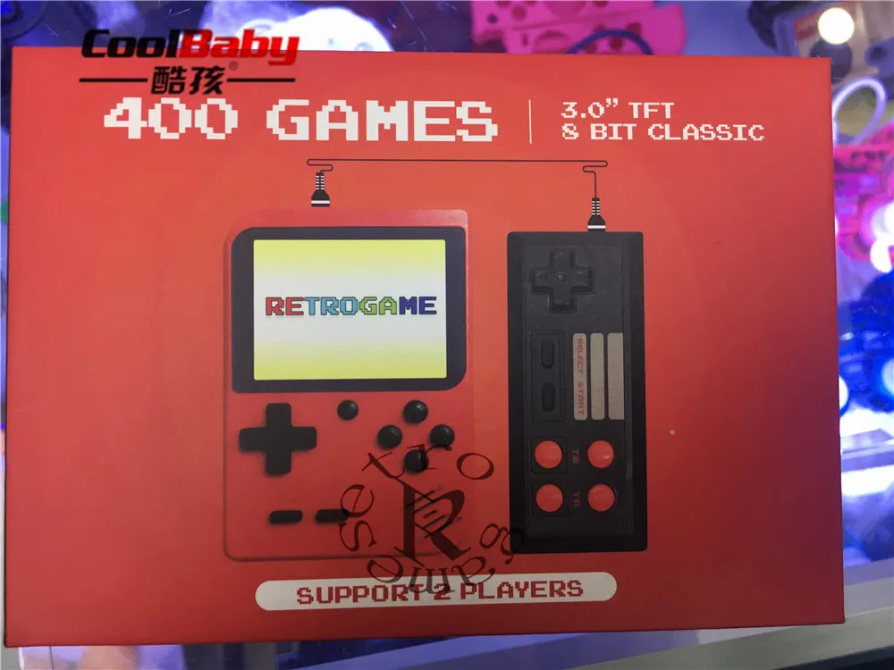 DHL 20pcs/lot Retro games 3.0inch 8 bit Built-in 400 classic Games Support AV support 2 players Portable Game Consoles
DHL 20pcs/lot Retro games 3.0inch 8 bit Built-in 400 classic Games Support AV support 2 players Portable Game Consoles