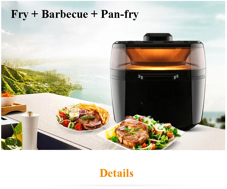 Household Air Fryer Smart Home Kitchen Smokeless Frying Machine Air Oven Electric Fryer Fries Machine KZ-D1001
Household Air Fryer Smart Home Kitchen Smokeless Frying Machine Air Oven Electric Fryer Fries Machine KZ-D1001