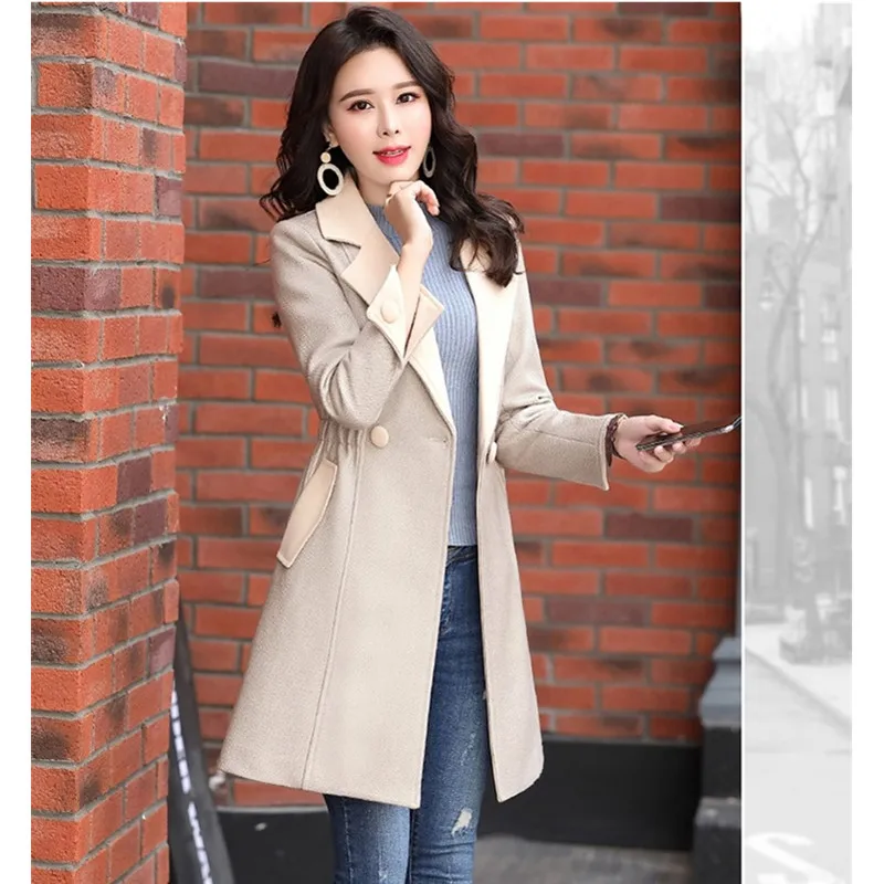 UHYTGF Fashion Woman Coat Winter Wool Jacket lapel Double-breasted Slim Outerwear High quality Lady long Woolen Jacket M-3XL 921
UHYTGF Fashion Woman Coat Winter Wool Jacket lapel Double-breasted Slim Outerwear High quality Lady long Woolen Jacket M-3XL 921