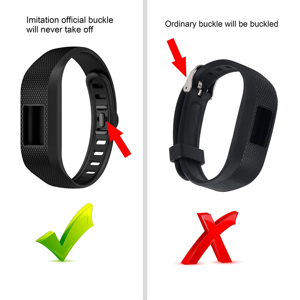 Силиконовый ремешок для часов сменный Браслет Garmin Vivofit 3 наручных мягкий