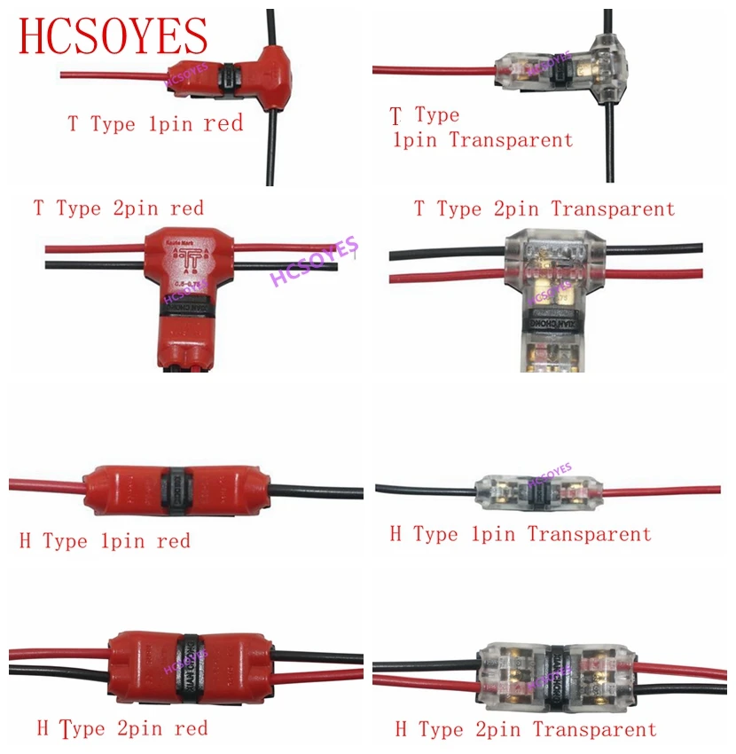 10pcs 1pin/2pin H/T type Scotch Lock Quick Splice Wire Cable Connector to Terminals Crimp Electrical Car Audio 24-18AWG Wire Set
10pcs 1pin/2pin H/T type Scotch Lock Quick Splice Wire Cable Connector to Terminals Crimp Electrical Car Audio 24-18AWG Wire Set