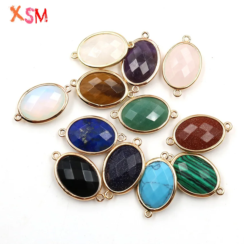 Natural Sections Stone Cabochon Connector Double Buckles Oval Beads for Bracelets Necklaces Accessories Jewelry Making 1 Pcs
Natural Sections Stone Cabochon Connector Double Buckles Oval Beads for Bracelets Necklaces Accessories Jewelry Making 1 Pcs