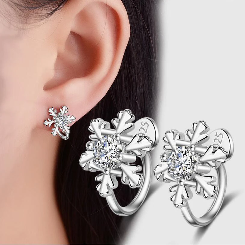 Simple 925 Silver Snowflake Zircon Clip Earring For Women Flower Clip Earrings Fashion Jewelry Snowflake Ear Cuff Clip Earrings
Simple 925 Silver Snowflake Zircon Clip Earring For Women Flower Clip Earrings Fashion Jewelry Snowflake Ear Cuff Clip Earrings