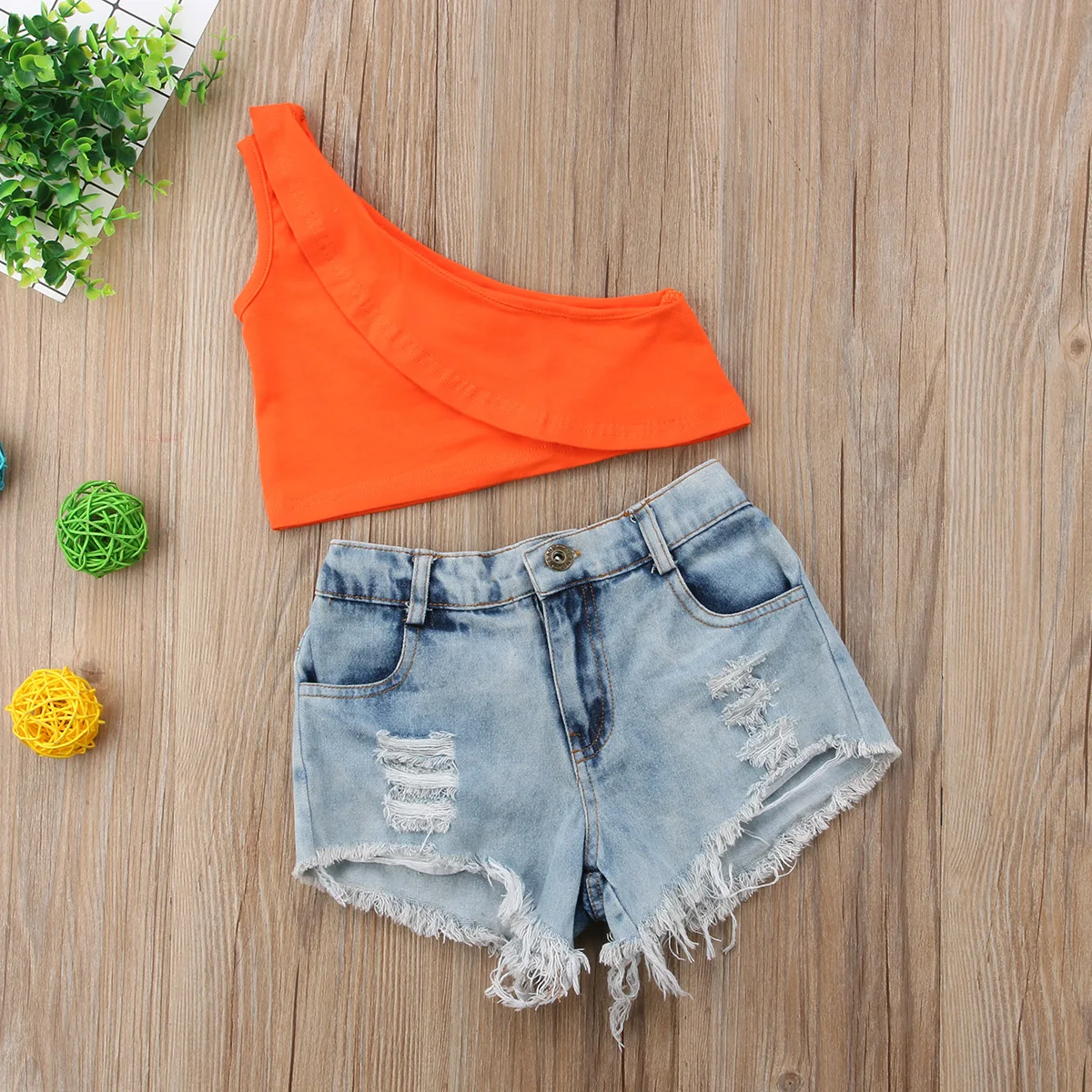 Toddler Kids Girls Off Shoudler Solid T-shirt Denim Hot Pants Shorts Outfits Set 2pcs Set Clothes Casual Sleeveless Clothing
Toddler Kids Girls Off Shoudler Solid T-shirt Denim Hot Pants Shorts Outfits Set 2pcs Set Clothes Casual Sleeveless Clothing