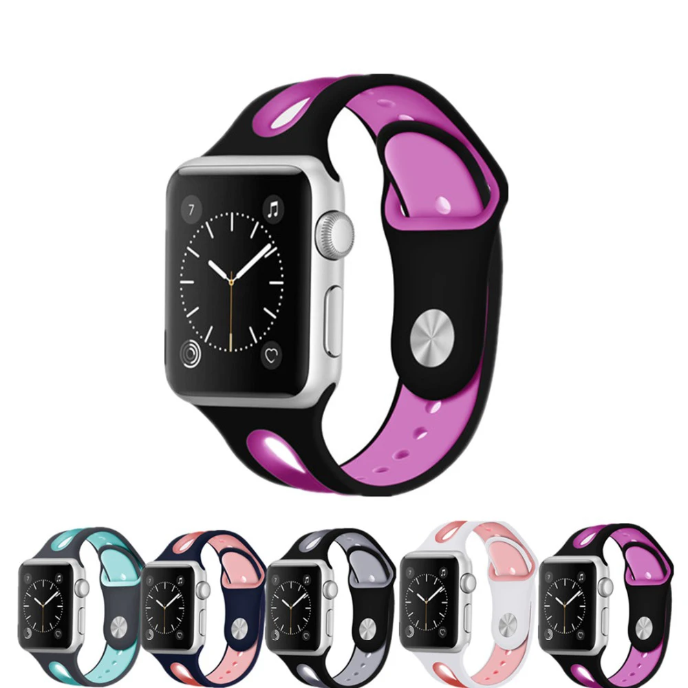 LEONIDAS новый резиновый ремешок для Apple watch series 3 2 1 Iwatch Band 42 мм 38 браслет на запястье