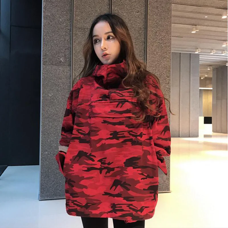 2018 Women Red Coat Camouflage Clothes Hip Hop Coat Fashion Jackets Us Size S-XL
2018 Women Red Coat Camouflage Clothes Hip Hop Coat Fashion Jackets Us Size S-XL