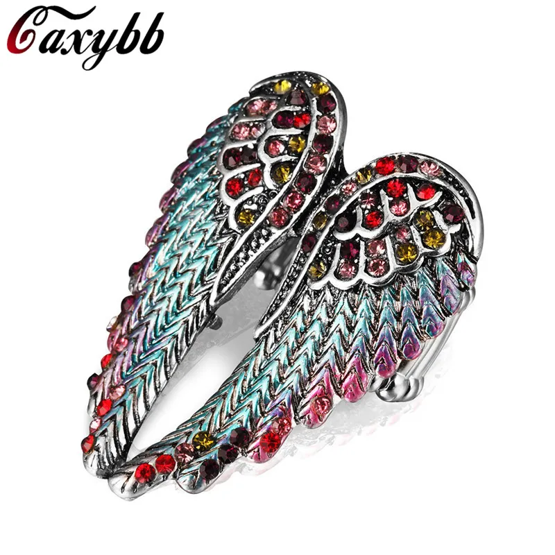 Angel Wings Stretch Ring Scarf Clasp Buckle Women Biker Bling Crystal Jewelry Gifts Her Gold Silver Plated Dropshipping
Angel Wings Stretch Ring Scarf Clasp Buckle Women Biker Bling Crystal Jewelry Gifts Her Gold Silver Plated Dropshipping