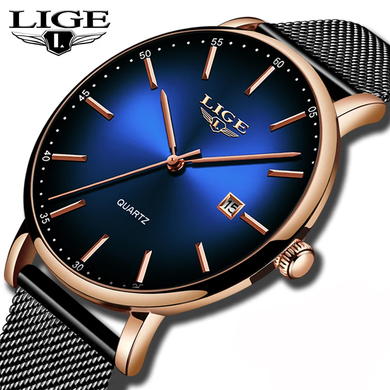 LIGE Mens Watches Top Brand Luxury Casual Fashion Watch Men Slim Simple Waterproof Watch Quartz Wristwatch Relogio Masculino
LIGE Mens Watches Top Brand Luxury Casual Fashion Watch Men Slim Simple Waterproof Watch Quartz Wristwatch Relogio Masculino