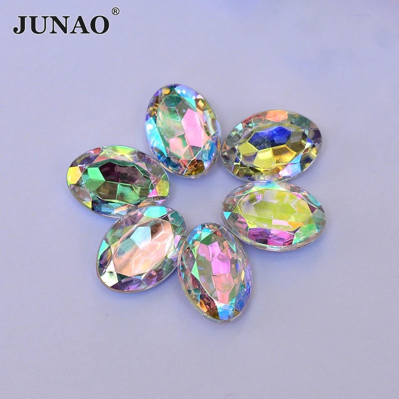 JUNAO 10*14mm 300pcs Oval Shape Crystal AB Rhinestones Pointback Strass Glue On Crystals Stones Fancy Acrylic Gems
JUNAO 10*14mm 300pcs Oval Shape Crystal AB Rhinestones Pointback Strass Glue On Crystals Stones Fancy Acrylic Gems