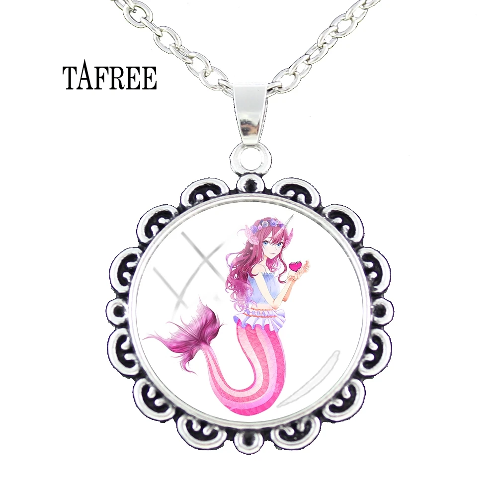 TAFREE Fashion Mermaid Elves Flower Lace Pendants Necklaces Glass Silver Color Handmade Jewelry For Lover Keepsake Best Present
TAFREE Fashion Mermaid Elves Flower Lace Pendants Necklaces Glass Silver Color Handmade Jewelry For Lover Keepsake Best Present