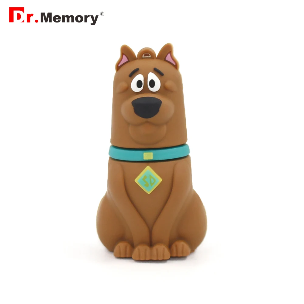 Прекрасный коричневая собака USB флеш накопитель 64Гб реальные Ёмкость с рисунком