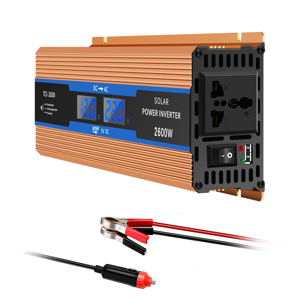 Car Inverter 2600 W DC 12 V To AC 220 V Power Inverter Charger Converter Sturdy And Durable Vehicle Power Supply Switch
Car Inverter 2600 W DC 12 V To AC 220 V Power Inverter Charger Converter Sturdy And Durable Vehicle Power Supply Switch