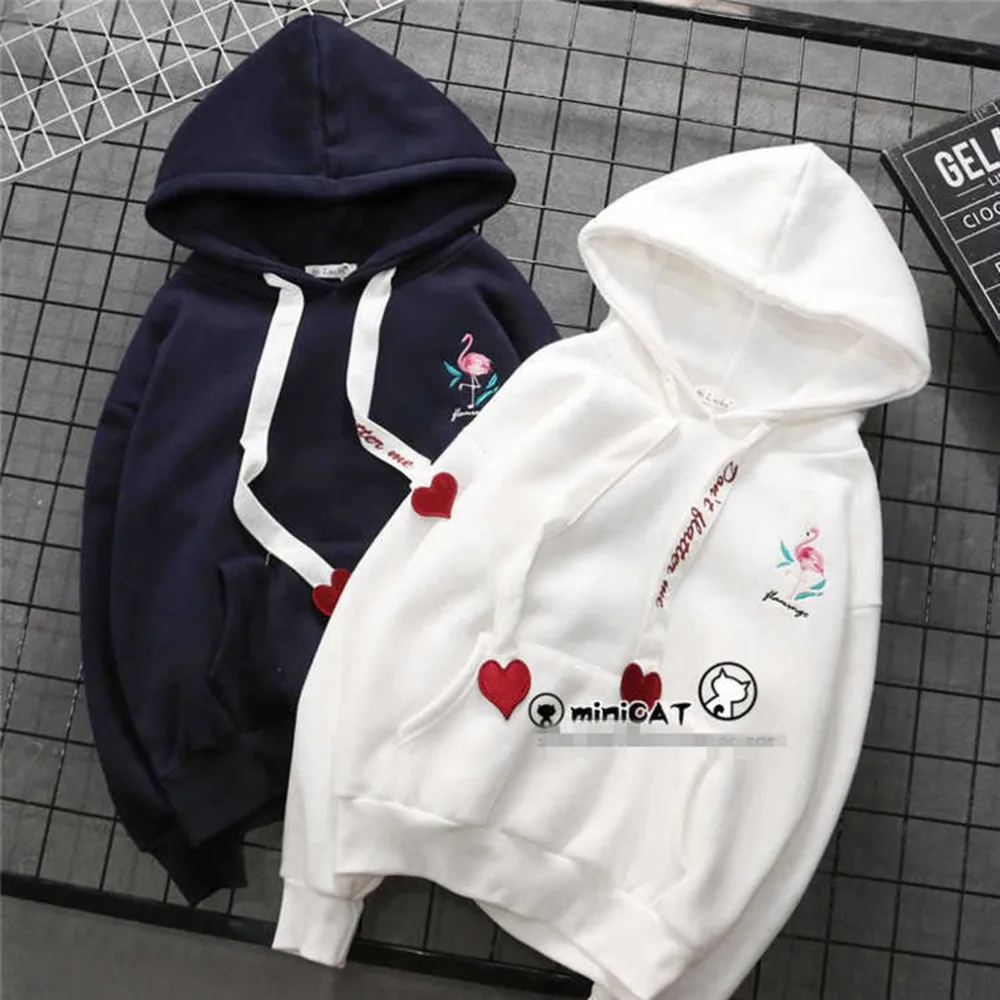 Female Loose Hooded Sweatshirt Corron Harajuku Embroidery Flower Drawstring Kawaii Street Hooded Sweet Pullover Tracksuit Tops
Female Loose Hooded Sweatshirt Corron Harajuku Embroidery Flower Drawstring Kawaii Street Hooded Sweet Pullover Tracksuit Tops