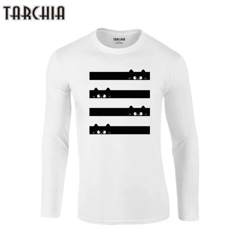 TARCHIA Eur Размеры мужские свитеры с длинными рукавами новая мужская футболка 100%
