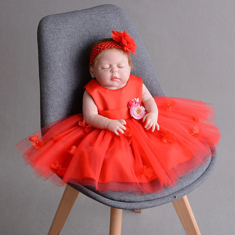 22"55cm full silicone reborn baby dolls girl princess doll white/red/pink dress newborn babies dolls gift bebes reborn bonecas
22"55cm full silicone reborn baby dolls girl princess doll white/red/pink dress newborn babies dolls gift bebes reborn bonecas