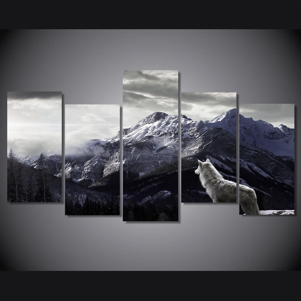 HD Prints Canvas Wall Art Living Room Home Decor Pictures 5 Pieces Snow Mountain Plateau Wolf Paintings Animal Posters Framework
HD Prints Canvas Wall Art Living Room Home Decor Pictures 5 Pieces Snow Mountain Plateau Wolf Paintings Animal Posters Framework