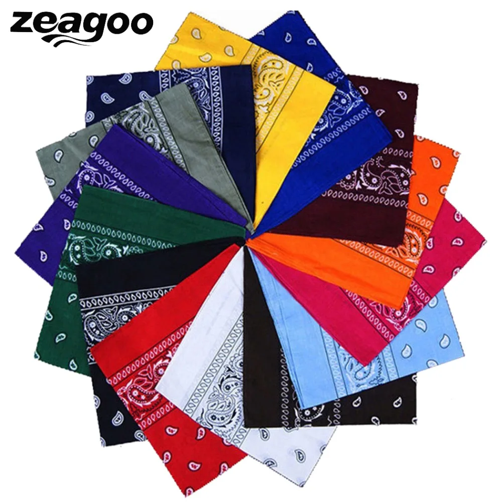 Zeagoo 1 шт. унисекс хип хоп черный Пейсли Бандана головной убор повязка шарф для