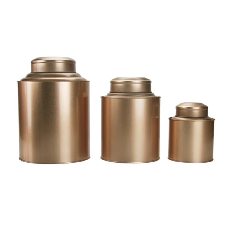 3Pcs/Set Iron Round Covered Tea Leafs Boxs Storage Tank Multi-function Household Thicken Hi-quality Gift Box Packaging |