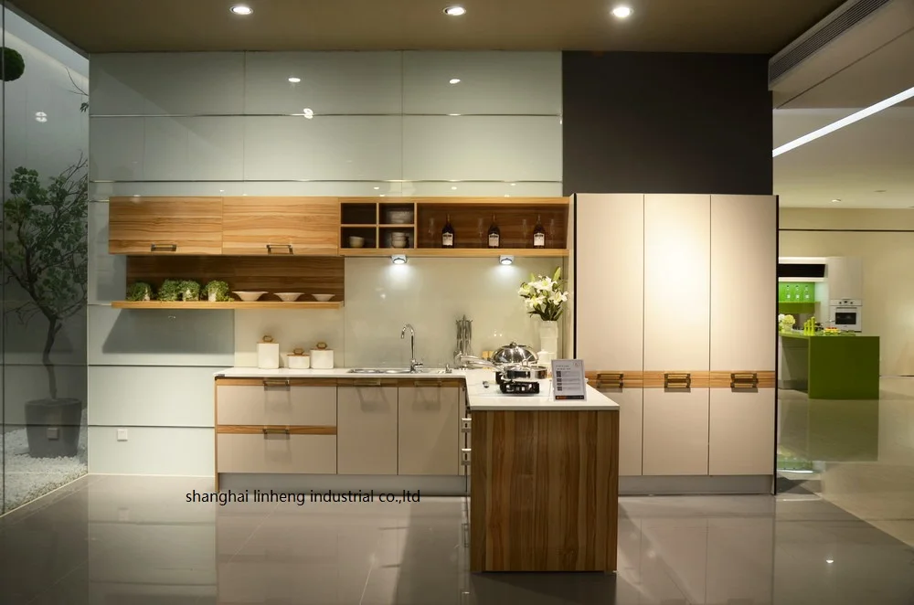 High gloss/lacquer kitchen cabinet mordern(LH-LA098)