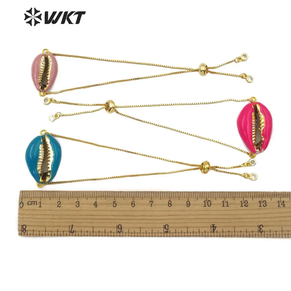 WT-B465 WKT Multi Color Cowrie Shell Bracelet Resin Oil With Gold Electroplated Shell Bracelet Women Vintage Bracelets Jewelry
WT-B465 WKT Multi Color Cowrie Shell Bracelet Resin Oil With Gold Electroplated Shell Bracelet Women Vintage Bracelets Jewelry