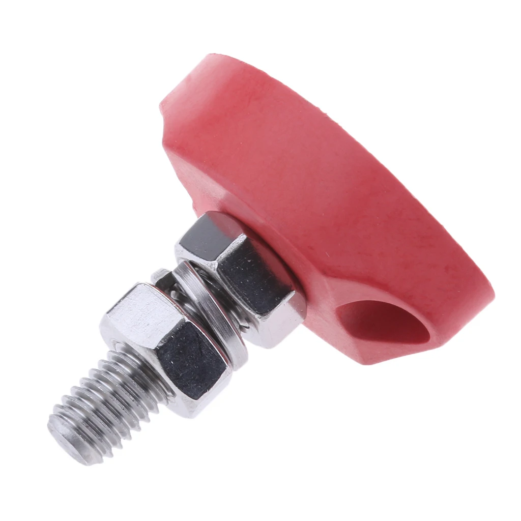 MagiDeal 6mm Stainless Steel Single Stud Power Junction Block - Red | Автомобили и мотоциклы
