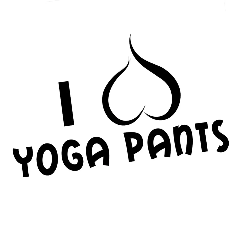 Забавная надпись I Love Yoga виниловые наклейки на автомобиль лобовое стекло