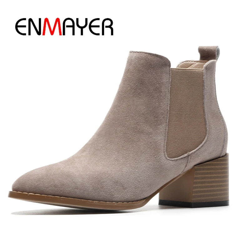 ENMAYER Basic Pointed Toe Ankle Slip-On Shoes Woman Winter Boots Women Zapatos De Mujer Size 34-40 ZYL1816
ENMAYER Basic Pointed Toe Ankle Slip-On Shoes Woman Winter Boots Women Zapatos De Mujer Size 34-40 ZYL1816