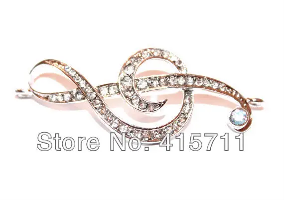 YH-BC57 20pcs Pave Rhinestone Silver Sideways Treble Clef Musical Note Pendant Symbol Connector Jewelry Findings 50mmx18mm
YH-BC57 20pcs Pave Rhinestone Silver Sideways Treble Clef Musical Note Pendant Symbol Connector Jewelry Findings 50mmx18mm
