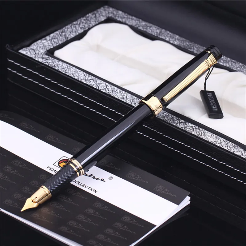 

Pimio Picasso fountain pen picasso ps 917 gold clip silver Student teacher business Roman style gift box packaging FREE shipping