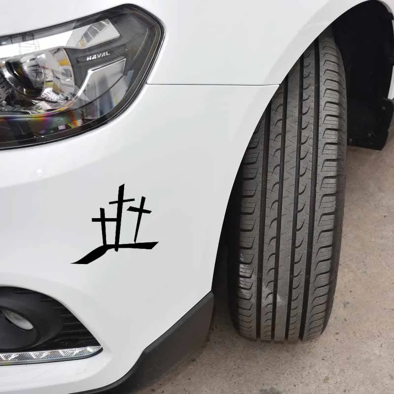 QYPF 12.7CM*11.7CM Cartoon Sacred Jesus Cross Vinyl Motorbike Sticker Decal Black Silver C17-000218
QYPF 12.7CM*11.7CM Cartoon Sacred Jesus Cross Vinyl Motorbike Sticker Decal Black Silver C17-000218