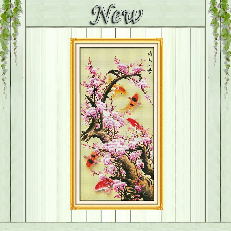 plum flower fish home decor painting counted printed on canvas DMC 14CT 11CT chinese Cross Stitch Needlework Set Embroidery kits
plum flower fish home decor painting counted printed on canvas DMC 14CT 11CT chinese Cross Stitch Needlework Set Embroidery kits
