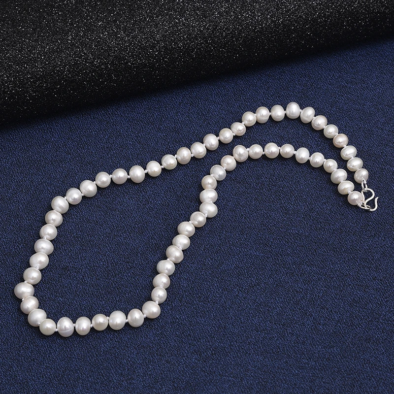 9-10mm Generous and Simple fresh water white pearl with decent elegant necklace findings 18inch wholesale for Your sweet wife
9-10mm Generous and Simple fresh water white pearl with decent elegant necklace findings 18inch wholesale for Your sweet wife