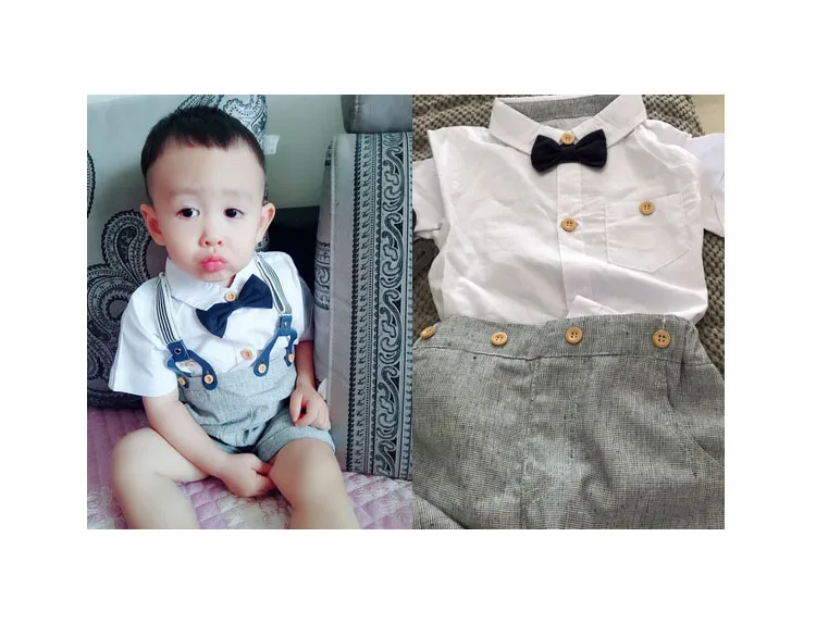 baby set's boy's summer short sleeve suit pure cotton suspenders + shirt 2 pieces good quality
baby set's boy's summer short sleeve suit pure cotton suspenders + shirt 2 pieces good quality