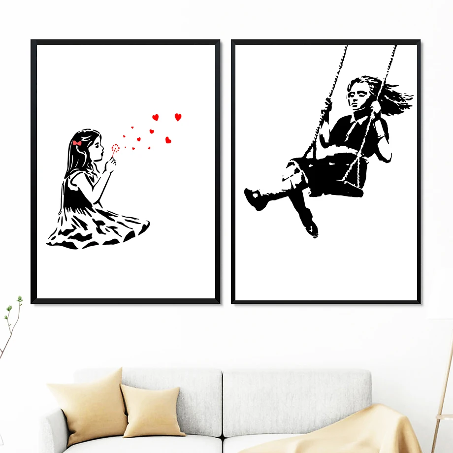 Banksy Graffiti Figure Satire Wall Art Canvas Painting Nordic Poster And Print Abstract Wall Picture Living Room Wall Decor
Banksy Graffiti Figure Satire Wall Art Canvas Painting Nordic Poster And Print Abstract Wall Picture Living Room Wall Decor