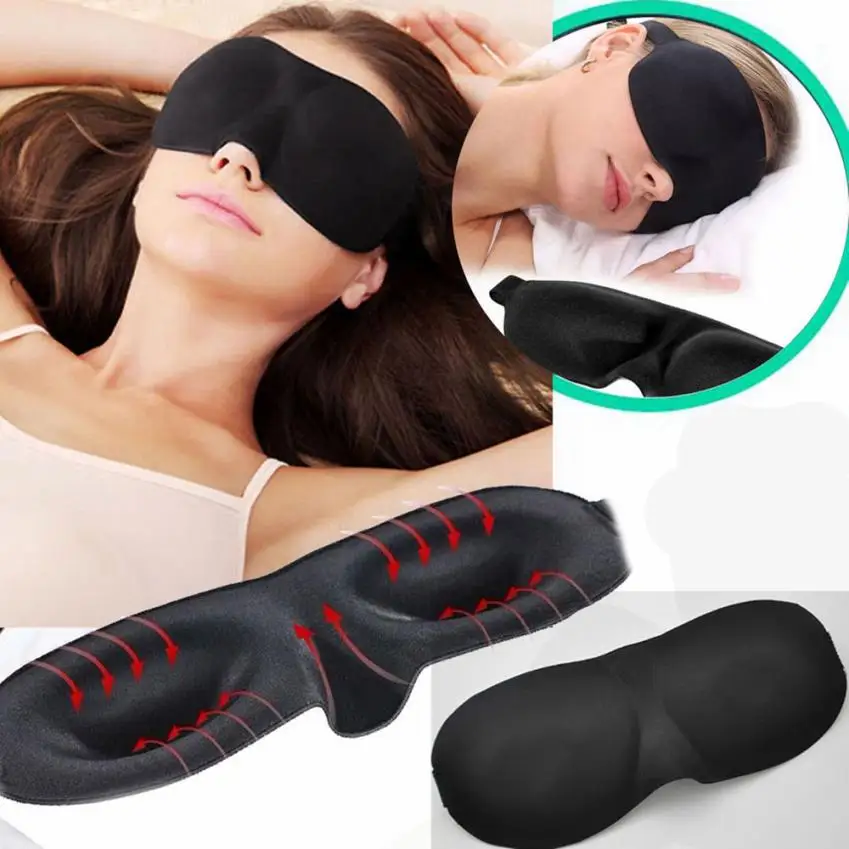 3D маска для сна путешествий губка чехол Blindfold Blinder Blackout 2U0703 | Красота и здоровье