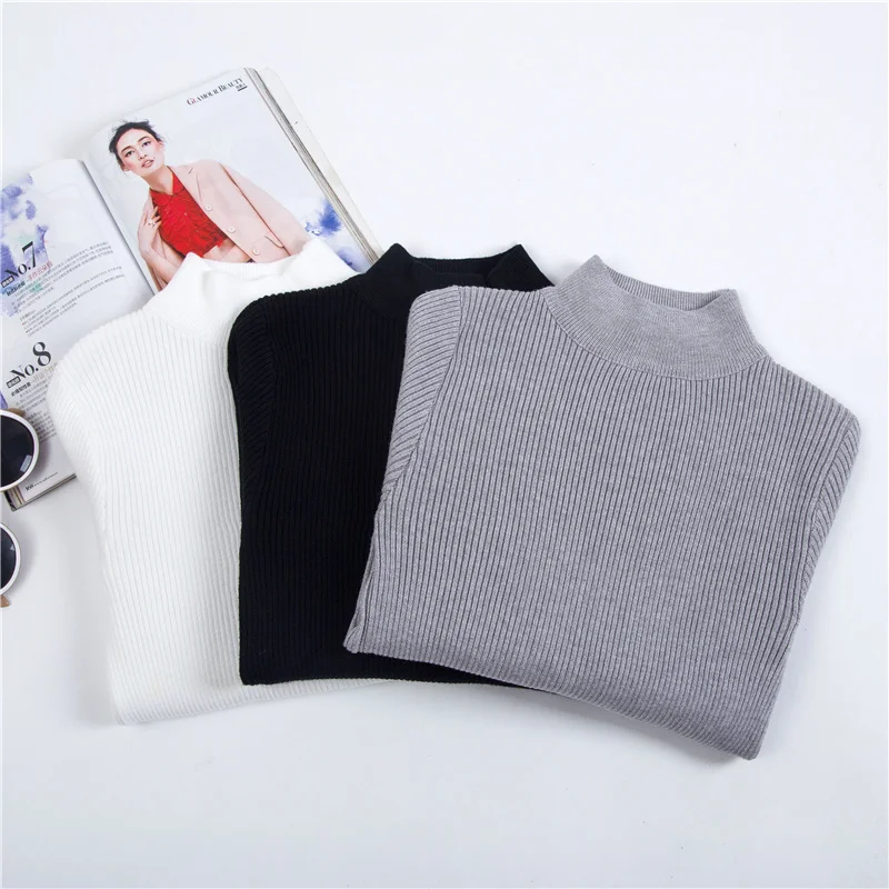 Женские свитера и пуловеры на осень зиму водолазка с длинным рукавом | Женская