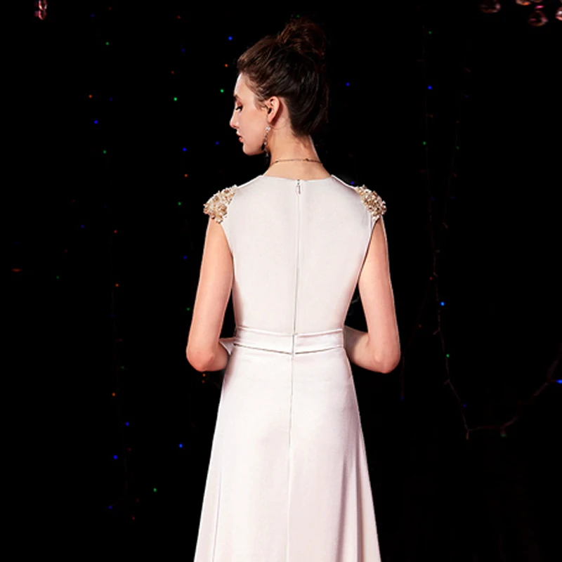 Платье вечернее длинное с аппликацией и поясом для женщин | Свадьбы торжества