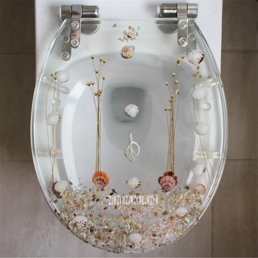 New 47*38CM High-grade Beautiful Resin Toilet Seat Cover Stainless Steel Slow Down Toilet Cover Mute Thickened U/V/O Universal
New 47*38CM High-grade Beautiful Resin Toilet Seat Cover Stainless Steel Slow Down Toilet Cover Mute Thickened U/V/O Universal