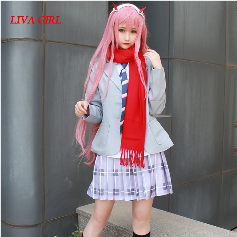 Anime DARLING in the FRANXX 02 Zero Two Cosplay Costume Women Girls School Costumes Full Set
Anime DARLING in the FRANXX 02 Zero Two Cosplay Costume Women Girls School Costumes Full Set