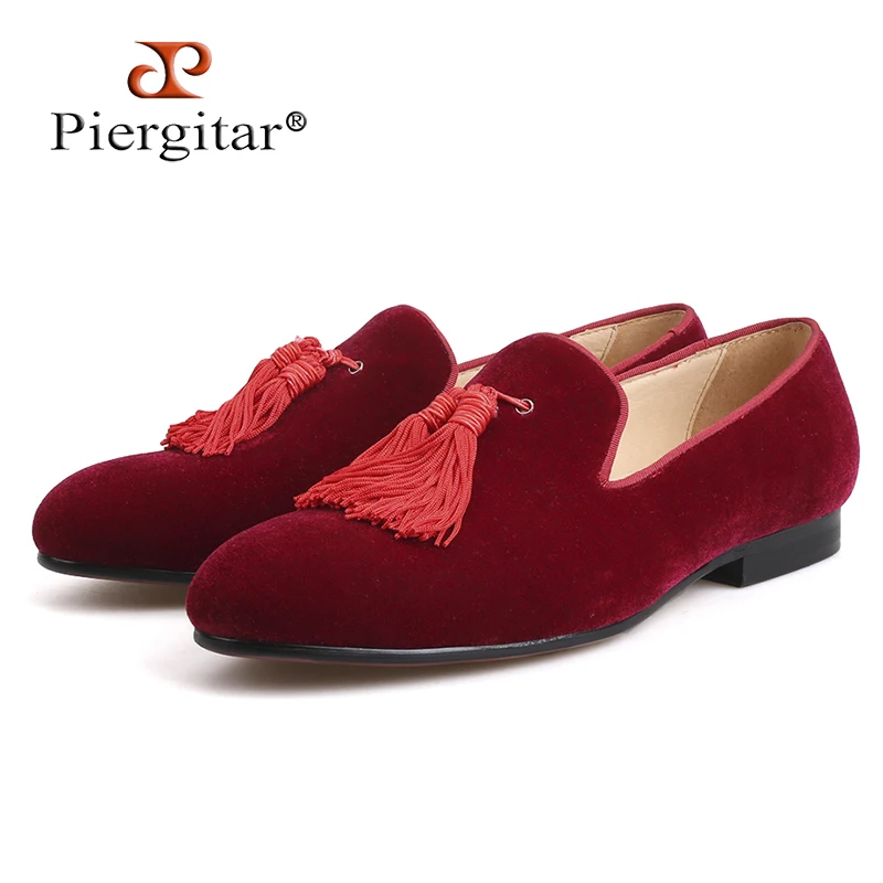 Piergitar brand new burgundy color velvet men handmade shoes Party and Wedding men tassel loafers plus size men's dress shoes
Piergitar brand new burgundy color velvet men handmade shoes Party and Wedding men tassel loafers plus size men's dress shoes