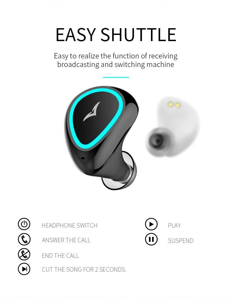 Mini TZ9 Wireless Bluetooth V4.1 Earphone Earbud Stereo Headset Invisible Earpiece with Power Bank Charging Box Microphone
Mini TZ9 Wireless Bluetooth V4.1 Earphone Earbud Stereo Headset Invisible Earpiece with Power Bank Charging Box Microphone