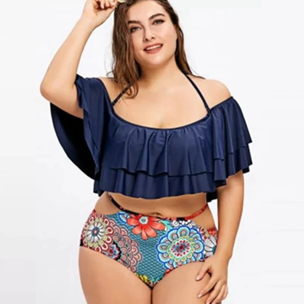 Plus size swimsuit ruffled off shoulder swimwear women high waist bikini large sizes floral ruffle bathing suit print swimsuit
Plus size swimsuit ruffled off shoulder swimwear women high waist bikini large sizes floral ruffle bathing suit print swimsuit