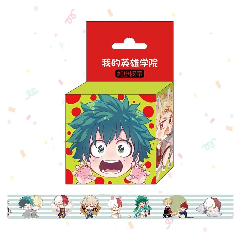 1.5cm*5m New Anime My Hero Academia Washi Tape Adhesive Tape DIY Scrapbooking Sticker Label Masking Tape
1.5cm*5m New Anime My Hero Academia Washi Tape Adhesive Tape DIY Scrapbooking Sticker Label Masking Tape