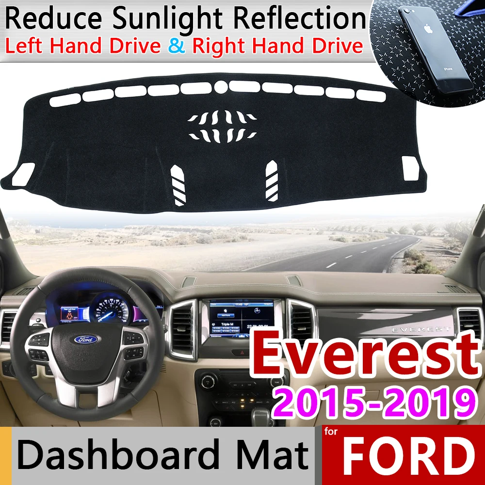 Для Ford Everest 2015 2016 2017 2018 2019 Противоскользящий коврик для приборной панели