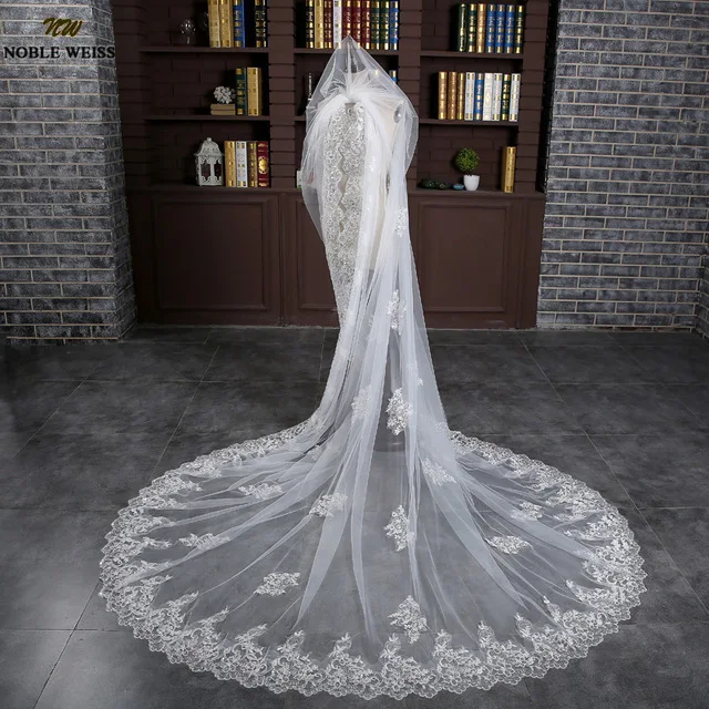 Cathedral Wedding Veil Bridal Applique Edge One Layer White Ivory Lace Long Veils Wedding Accessories
Cathedral Wedding Veil Bridal Applique Edge One Layer White Ivory Lace Long Veils Wedding Accessories